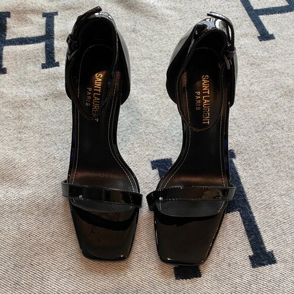 Saint Laurent Opyum Patent Leather Sandals Size 37 - Picture 2 of 4